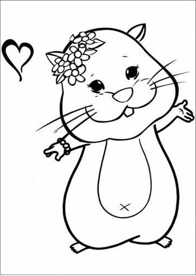 Dessin à colorier: Hamster (Animaux) #8057 - Coloriages à Imprimer Gratuits