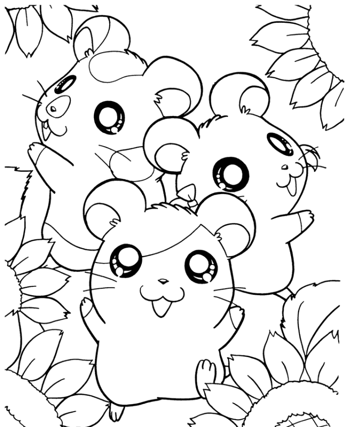 Dessin à colorier: Hamster (Animaux) #8062 - Coloriages à Imprimer Gratuits