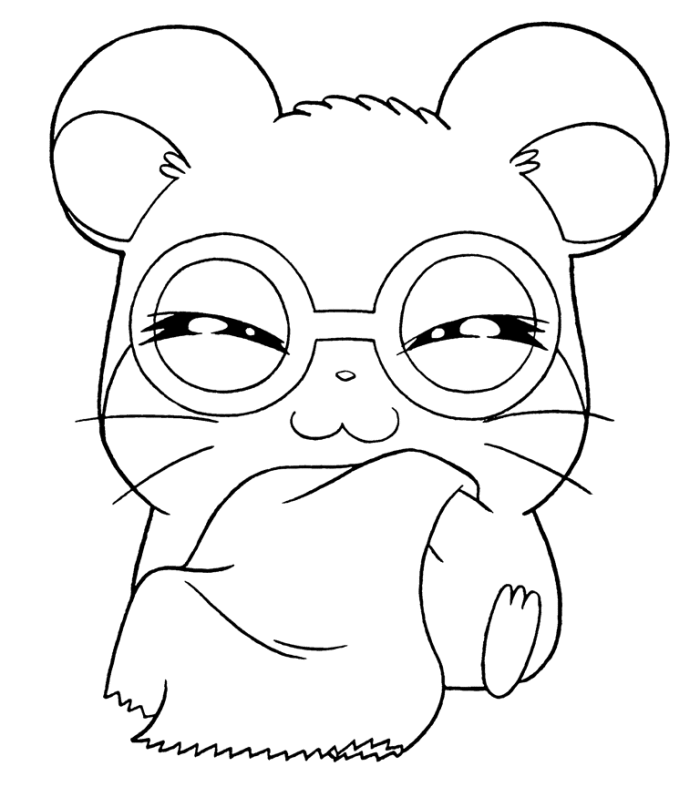 Dessin à colorier: Hamster (Animaux) #8069 - Coloriages à Imprimer Gratuits