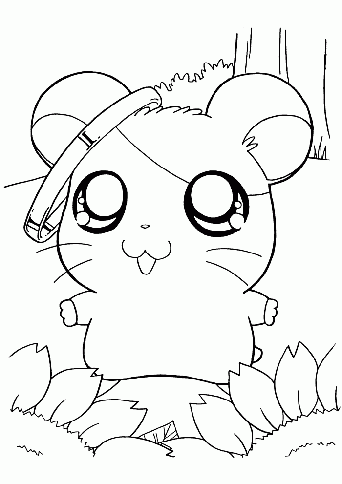 Dessin à colorier: Hamster (Animaux) #8071 - Coloriages à Imprimer Gratuits