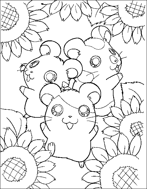 Dessin à colorier: Hamster (Animaux) #8096 - Coloriages à Imprimer Gratuits
