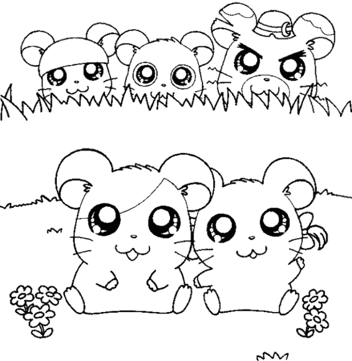 Dessin à colorier: Hamster (Animaux) #8108 - Coloriages à Imprimer Gratuits