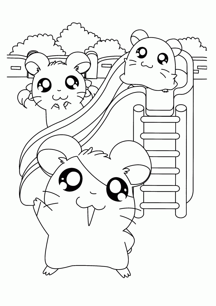 Dessin à colorier: Hamster (Animaux) #8115 - Coloriages à Imprimer Gratuits