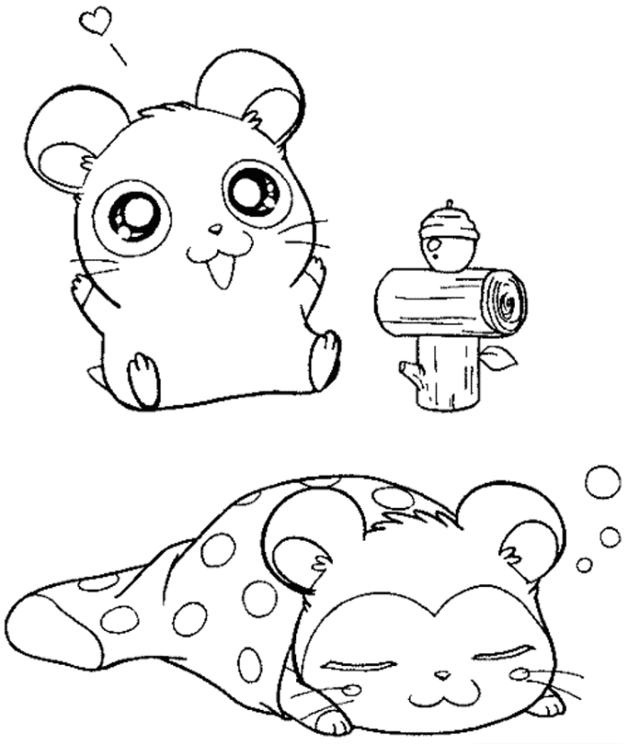 Dessin à colorier: Hamster (Animaux) #8116 - Coloriages à Imprimer Gratuits