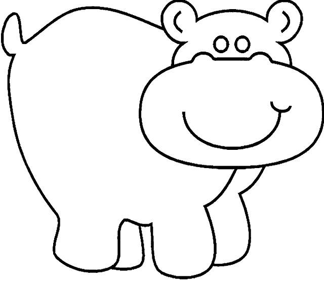 Coloriage Hippopotame #7 (Animaux) – Coloriages à imprimer