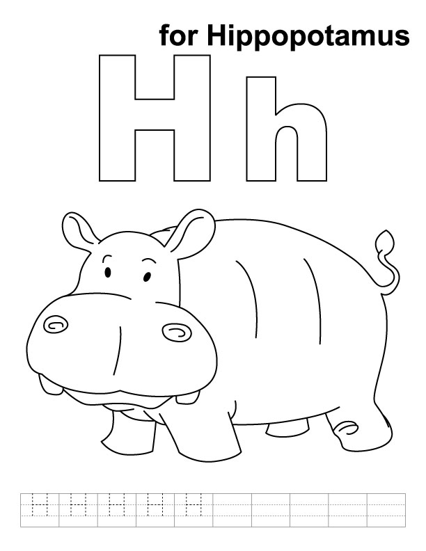 Dessin à colorier: Hippopotame (Animaux) #8670 - Coloriages à Imprimer Gratuits