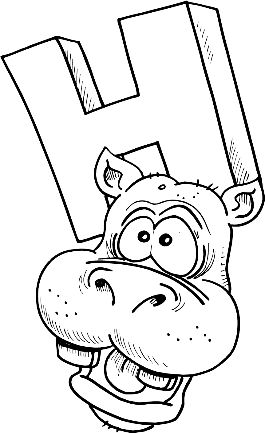 Dessin à colorier: Hippopotame (Animaux) #8725 - Coloriages à Imprimer Gratuits