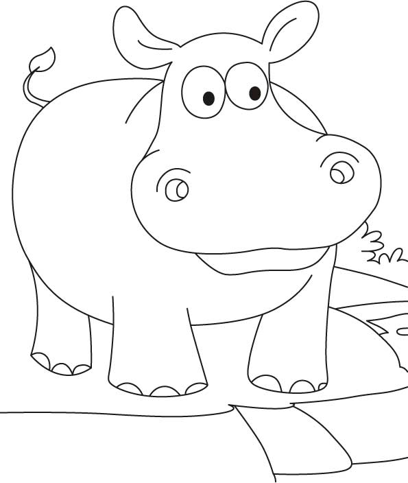 Dessin à colorier: Hippopotame (Animaux) #8805 - Coloriages à Imprimer Gratuits