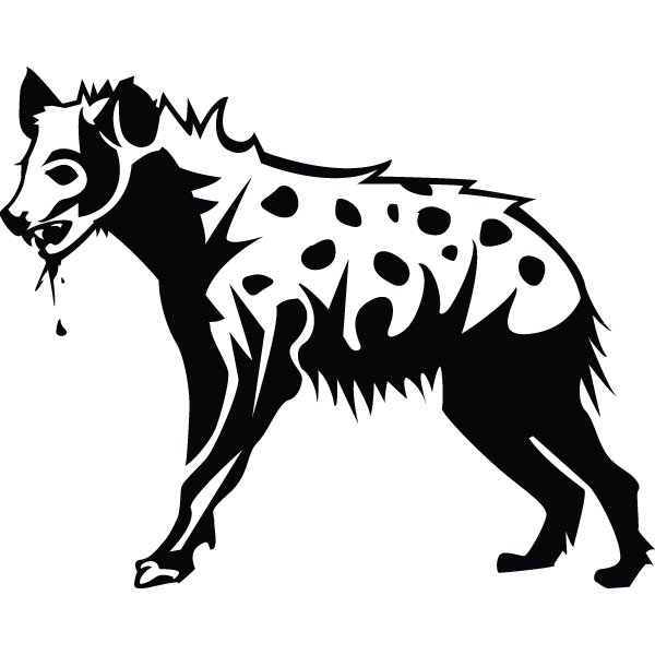 Dessin à colorier: Hyène (Animaux) #19646 - Coloriages à Imprimer Gratuits
