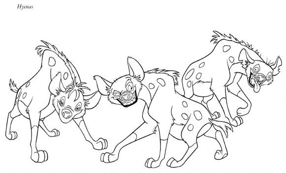 Dessin à colorier: Hyène (Animaux) #19649 - Coloriages à Imprimer Gratuits