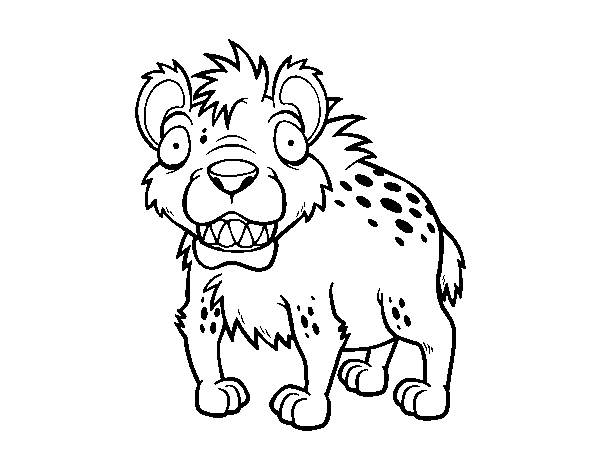 Dessin à colorier: Hyène (Animaux) #19686 - Coloriages à Imprimer Gratuits