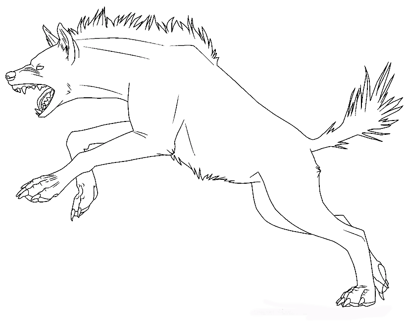 Dessin à colorier: Hyène (Animaux) #19705 - Coloriages à Imprimer Gratuits