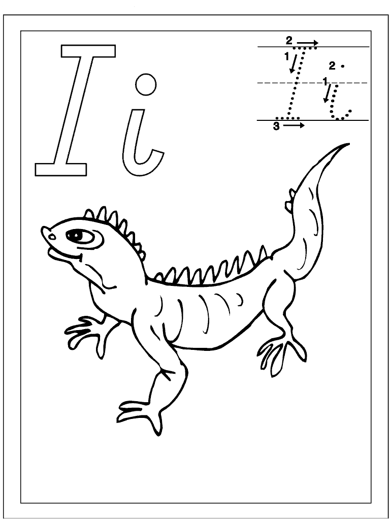 Dessin à colorier: Iguane (Animaux) #8933 - Coloriages à Imprimer Gratuits