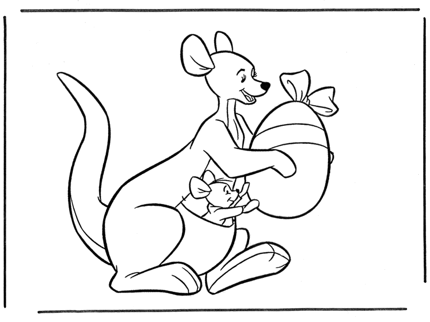 Dessin à colorier: Kangourou (Animaux) #9138 - Coloriages à Imprimer Gratuits