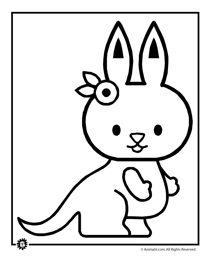 Dessin à colorier: Kangourou (Animaux) #9173 - Coloriages à Imprimer Gratuits