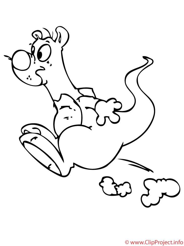 Dessin à colorier: Kangourou (Animaux) #9259 - Coloriages à Imprimer Gratuits