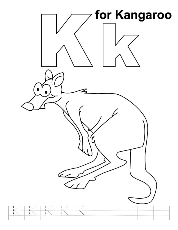 Dessin à colorier: Kangourou (Animaux) #9268 - Coloriages à Imprimer Gratuits