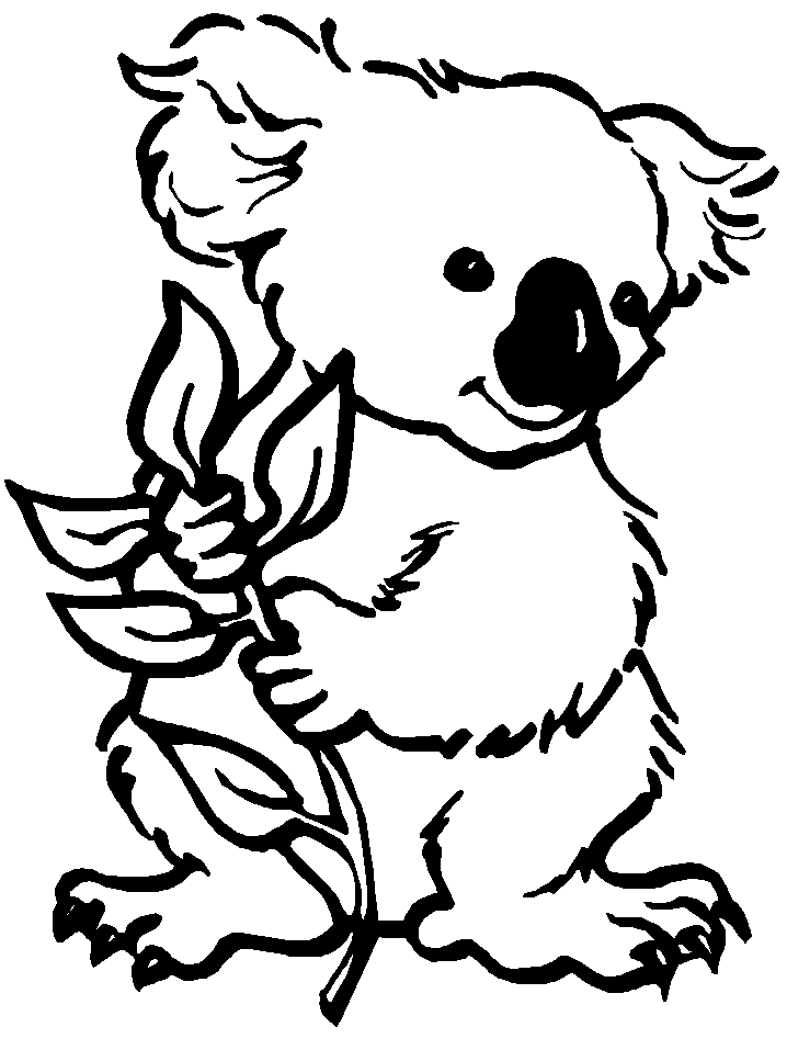 Dessin à colorier: Koala (Animaux) #9303 - Coloriages à Imprimer Gratuits
