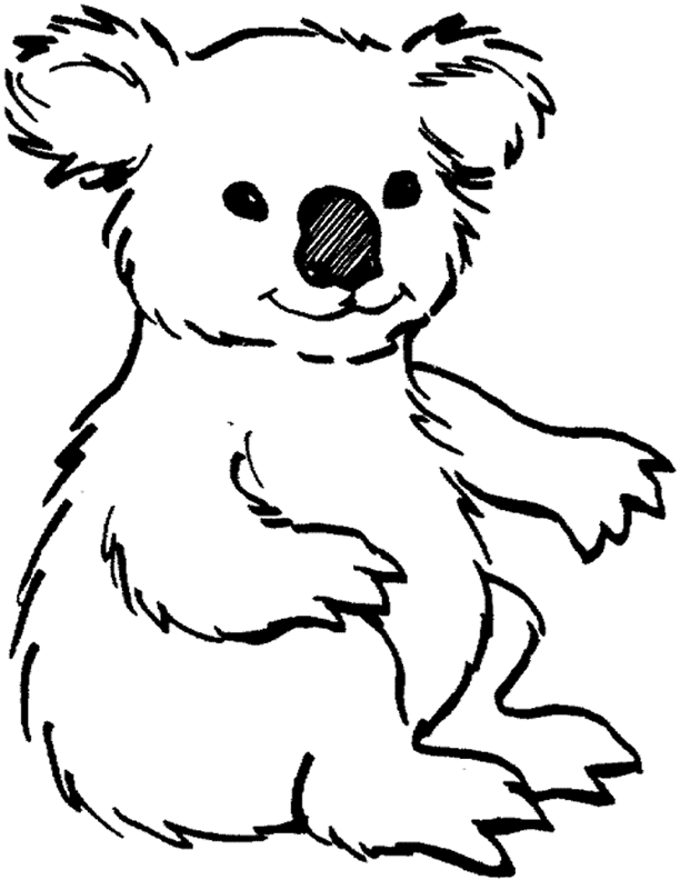 Dessin à colorier: Koala (Animaux) #9312 - Coloriages à Imprimer Gratuits