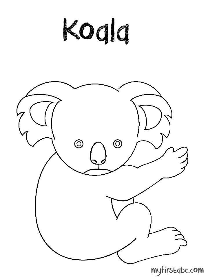 Dessin à colorier: Koala (Animaux) #9333 - Coloriages à Imprimer Gratuits