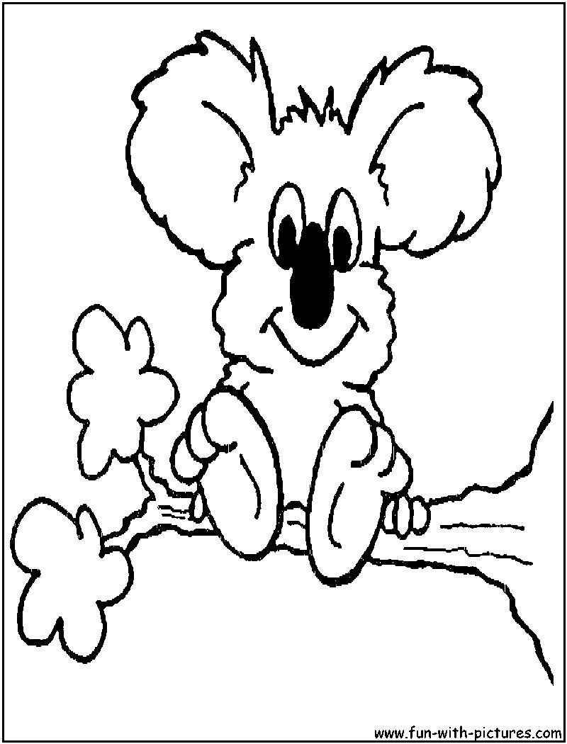 Dessin à colorier: Koala (Animaux) #9348 - Coloriages à Imprimer Gratuits