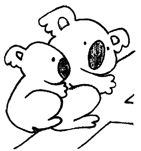 Dessin à colorier: Koala (Animaux) #9354 - Coloriages à Imprimer Gratuits