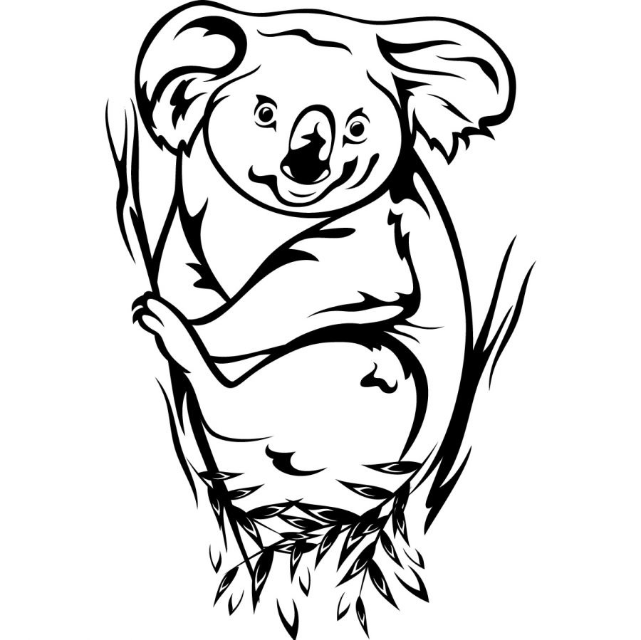 Dessin à colorier: Koala (Animaux) #9373 - Coloriages à Imprimer Gratuits