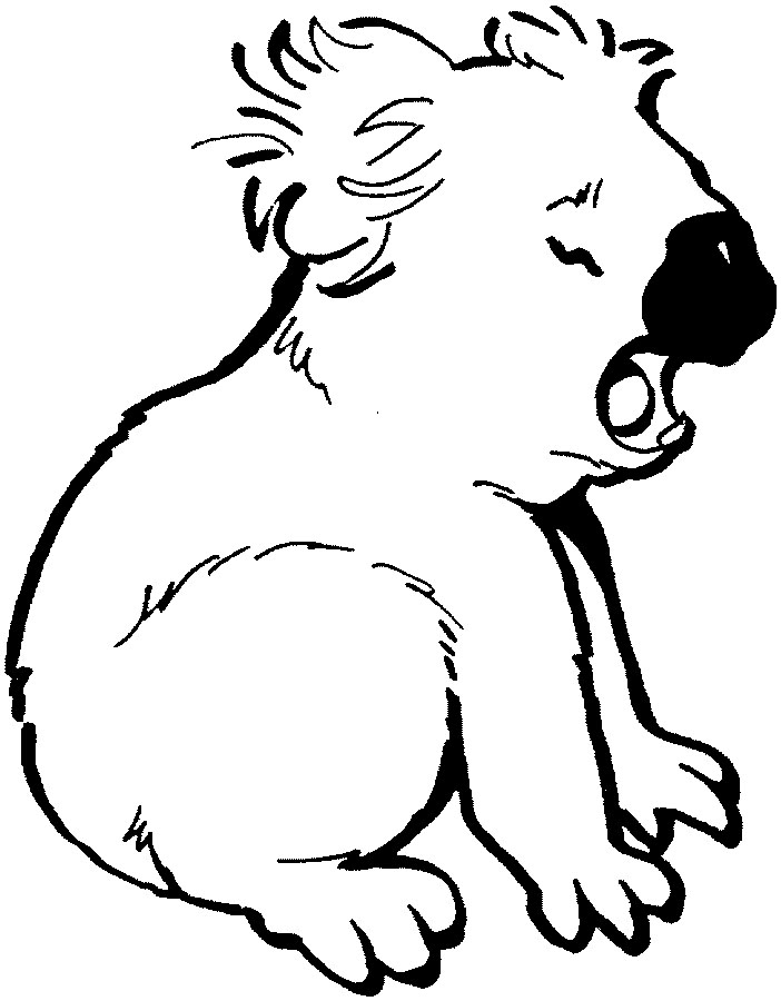 Dessin à colorier: Koala (Animaux) #9381 - Coloriages à Imprimer Gratuits