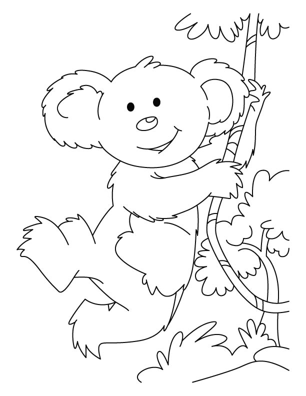 Dessin à colorier: Koala (Animaux) #9409 - Coloriages à Imprimer Gratuits