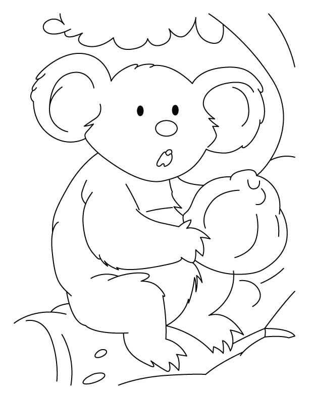 Dessin à colorier: Koala (Animaux) #9411 - Coloriages à Imprimer Gratuits