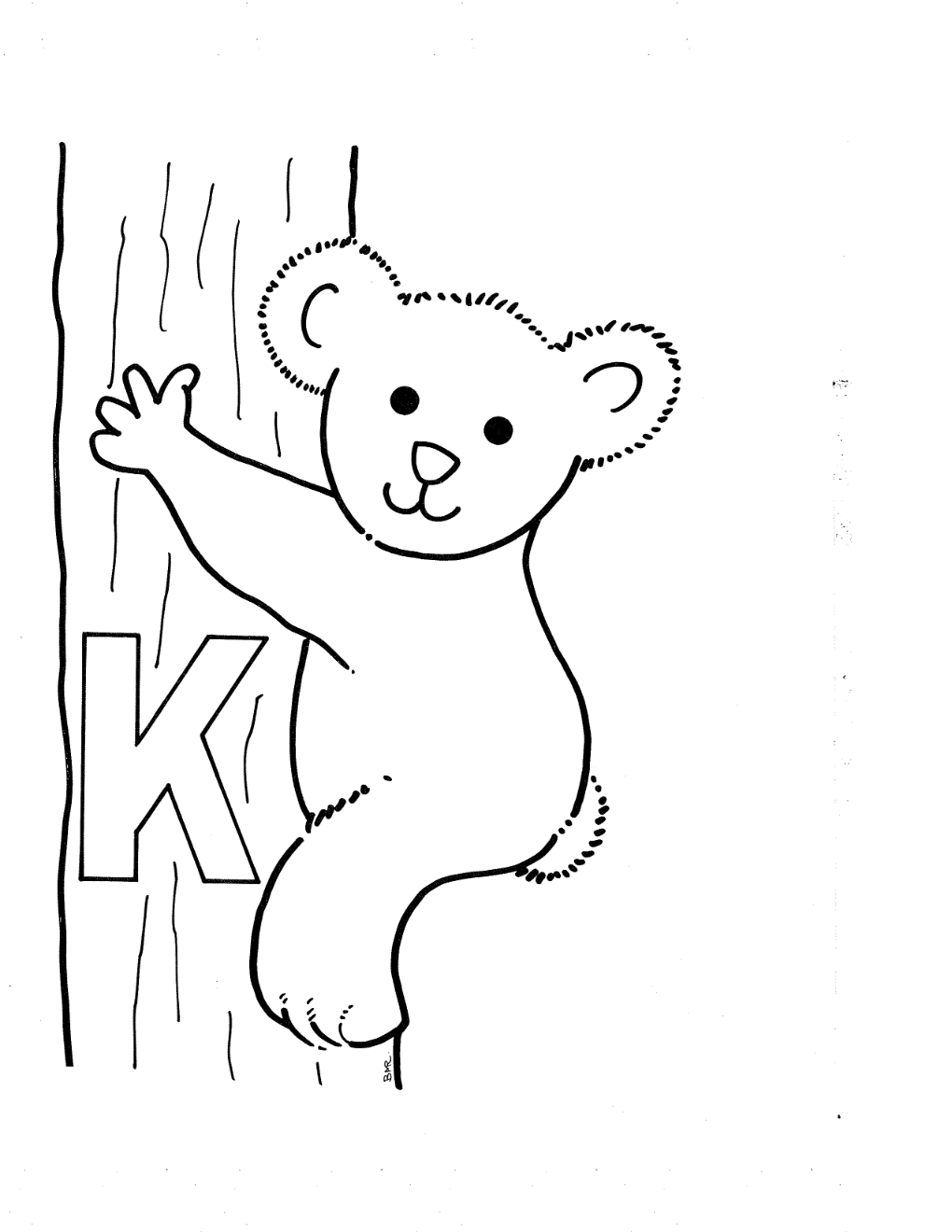 Dessin à colorier: Koala (Animaux) #9417 - Coloriages à Imprimer Gratuits
