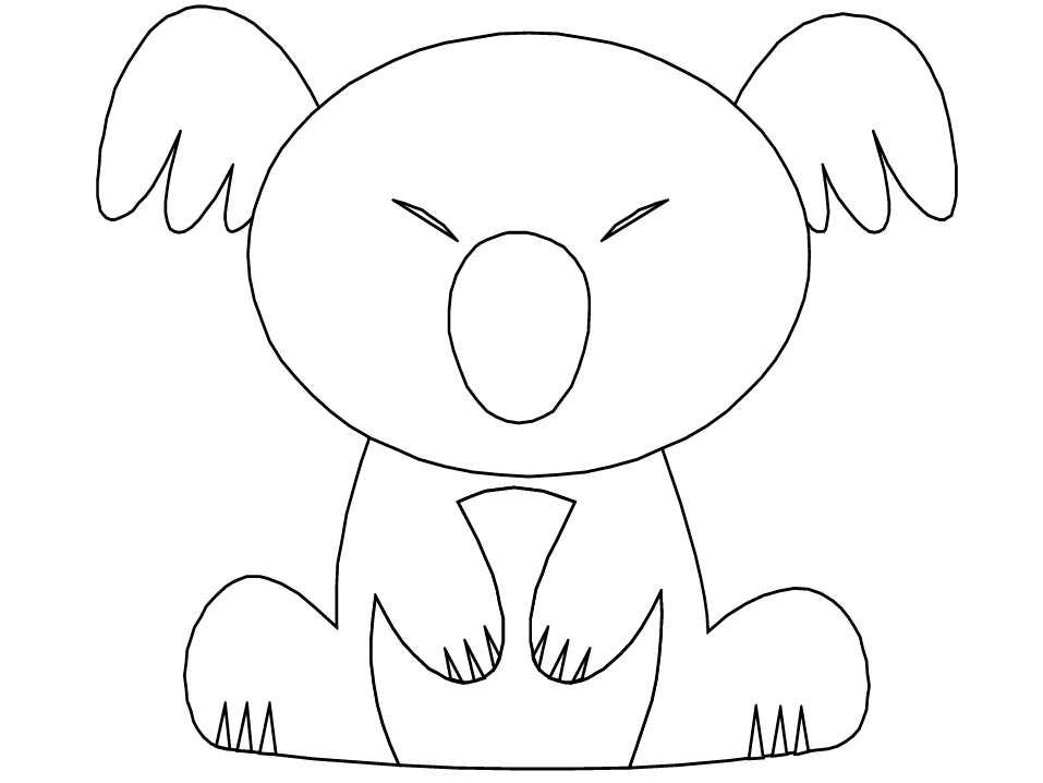 Dessin à colorier: Koala (Animaux) #9423 - Coloriages à Imprimer Gratuits