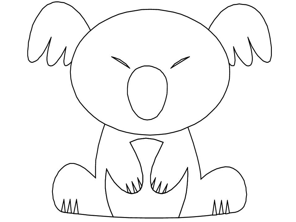 Dessin à colorier: Koala (Animaux) #9458 - Coloriages à Imprimer Gratuits