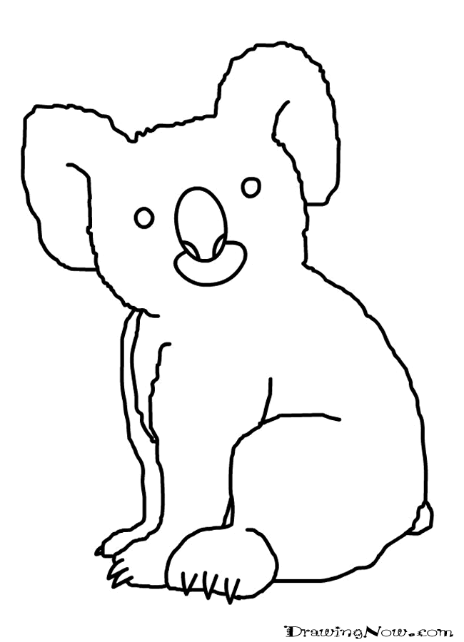 Dessin à colorier: Koala (Animaux) #9468 - Coloriages à Imprimer Gratuits