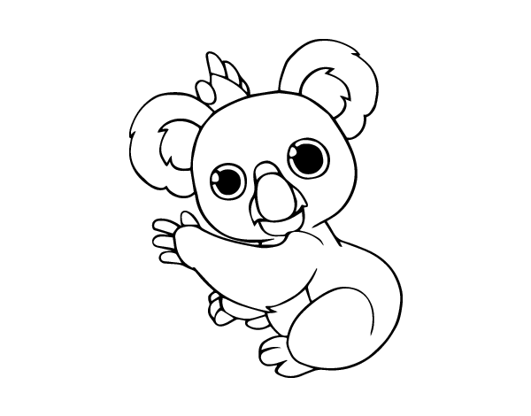 Dessin à colorier: Koala (Animaux) #9476 - Coloriages à Imprimer Gratuits