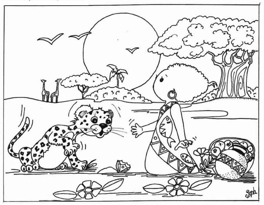 Dessin à colorier: Léopard (Animaux) #9784 - Coloriages à Imprimer Gratuits