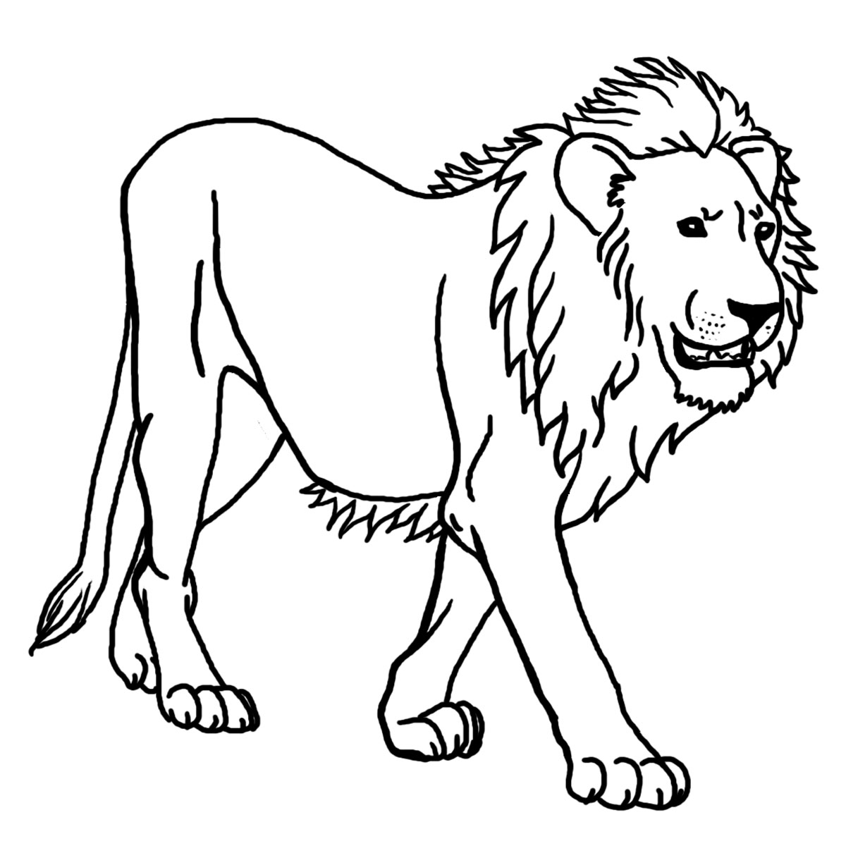 Dessin à colorier: Lion (Animaux) #10239 - Coloriages à Imprimer Gratuits