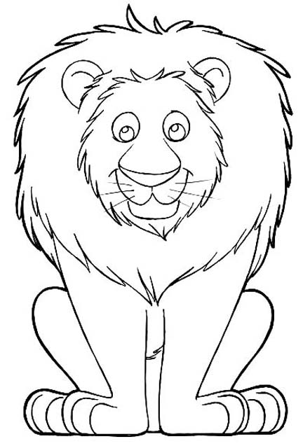 Dessin à colorier: Lion (Animaux) #10313 - Coloriages à Imprimer Gratuits