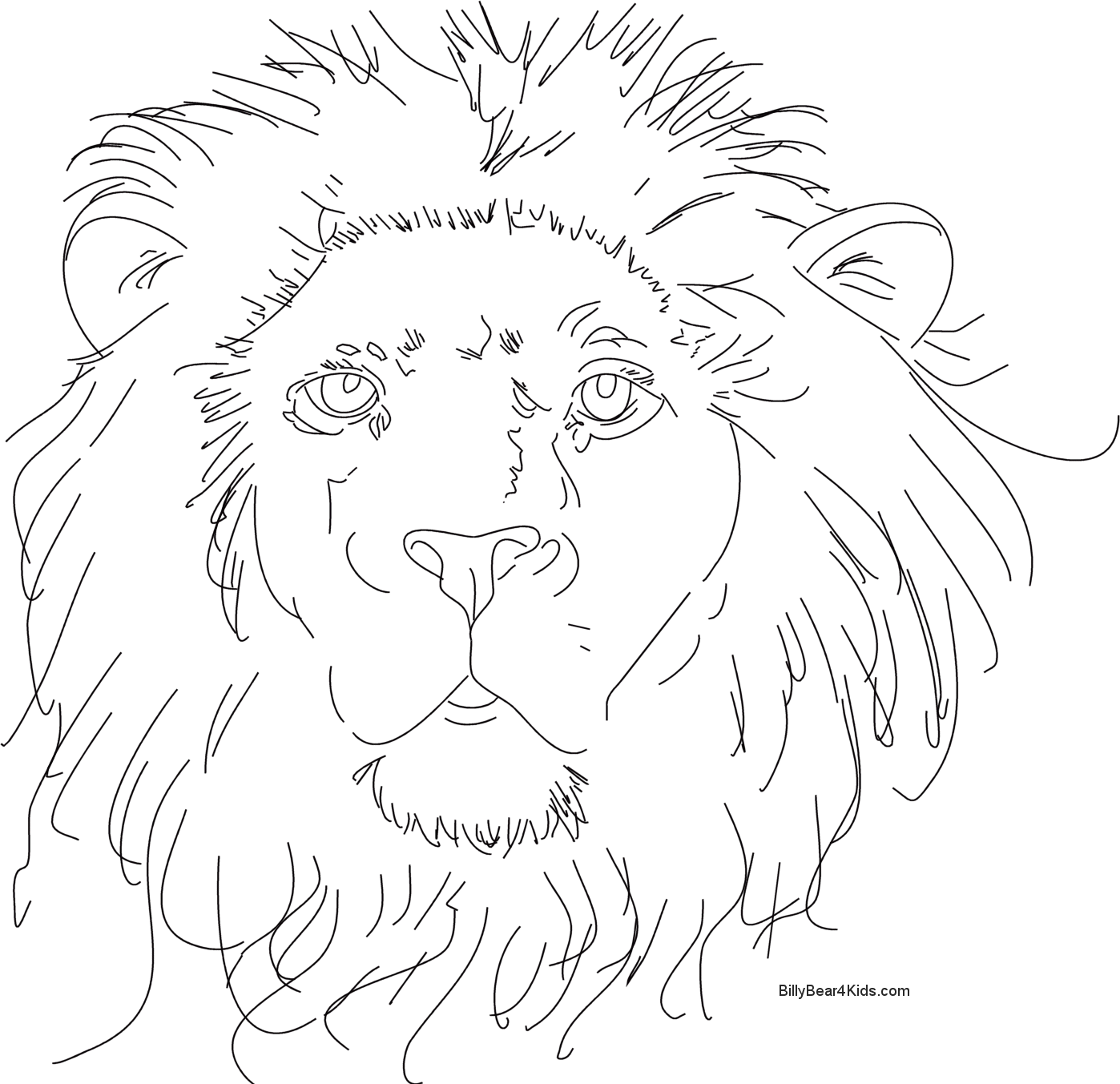 Dessin à colorier: Lion (Animaux) #10353 - Coloriages à Imprimer Gratuits