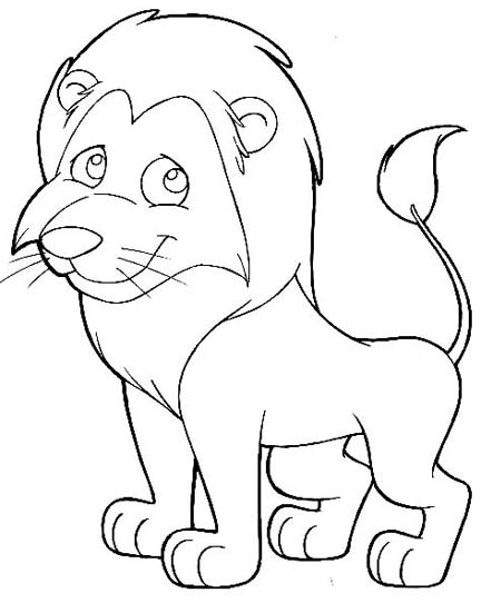 Dessin à colorier: Lion (Animaux) #10398 - Coloriages à Imprimer Gratuits
