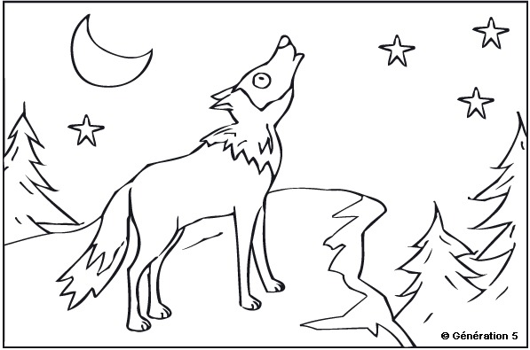 Dessin à colorier: Loup (Animaux) #10558 - Coloriages à Imprimer Gratuits