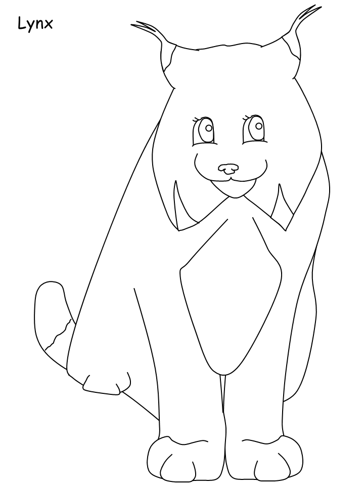 Dessin à colorier: Lynx (Animaux) #10852 - Coloriages à Imprimer Gratuits