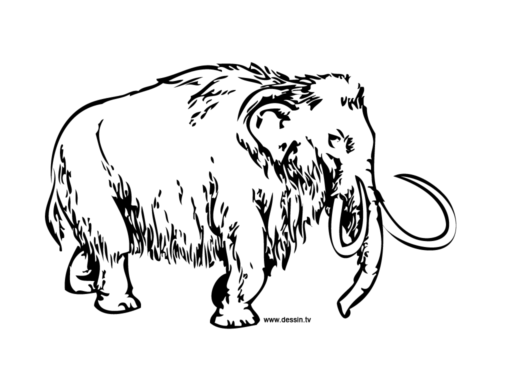 Dessin à colorier: Mammouth (Animaux) #19175 - Coloriages à Imprimer Gratuits