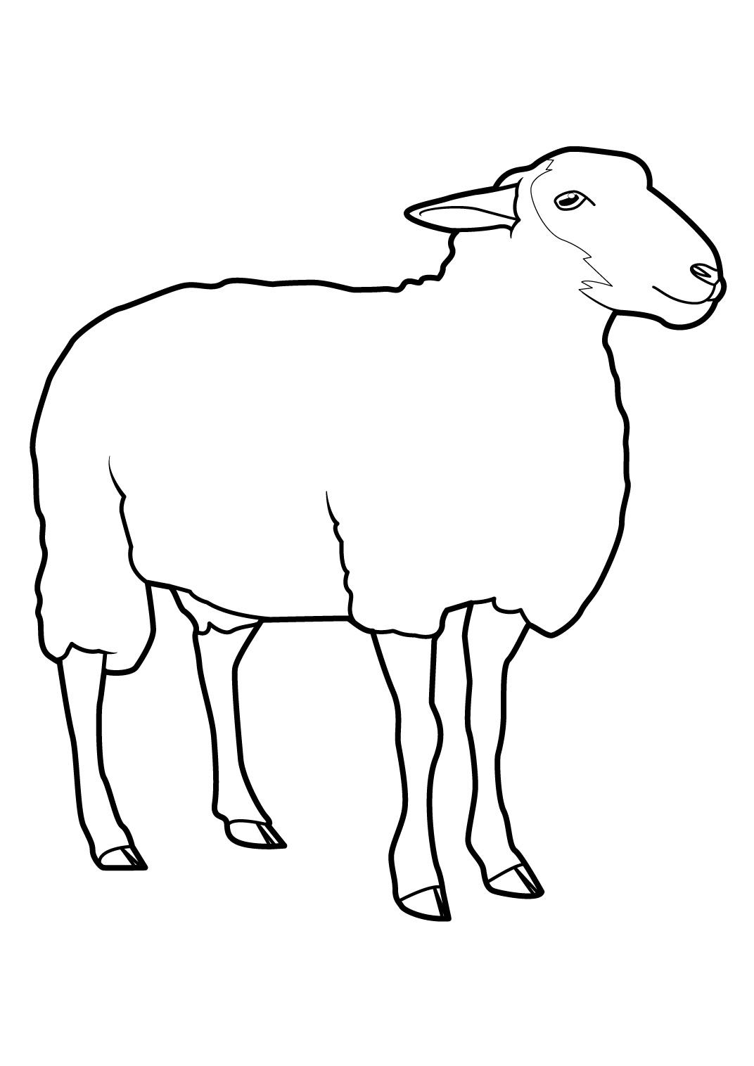 Dessin à colorier: Mouton (Animaux) #11390 - Coloriages à Imprimer Gratuits