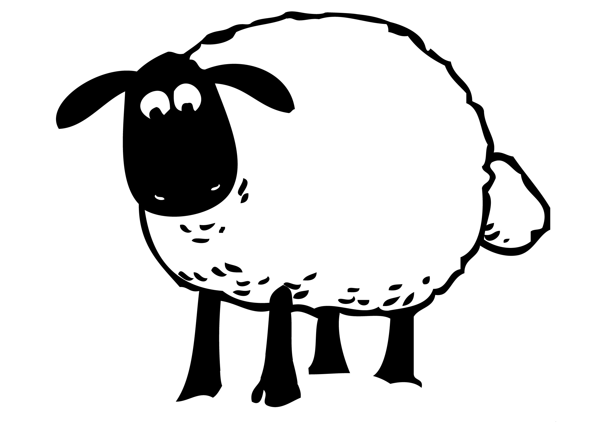 Dessin à colorier: Mouton (Animaux) #11392 - Coloriages à Imprimer Gratuits