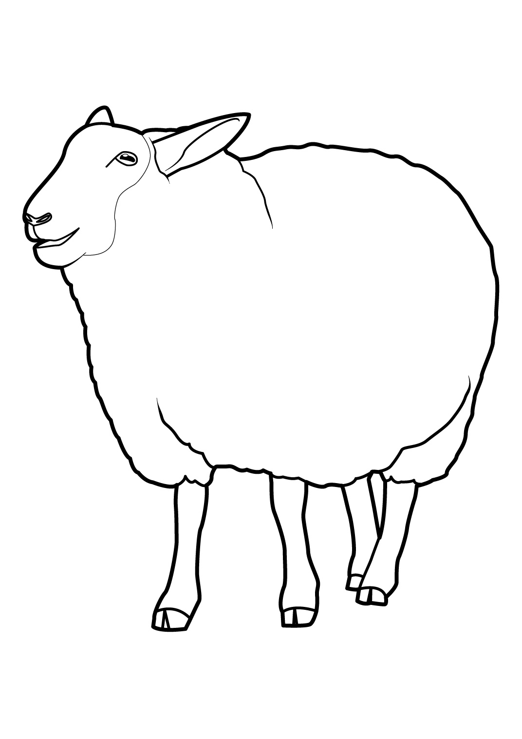 Dessin à colorier: Mouton (Animaux) #11404 - Coloriages à Imprimer Gratuits