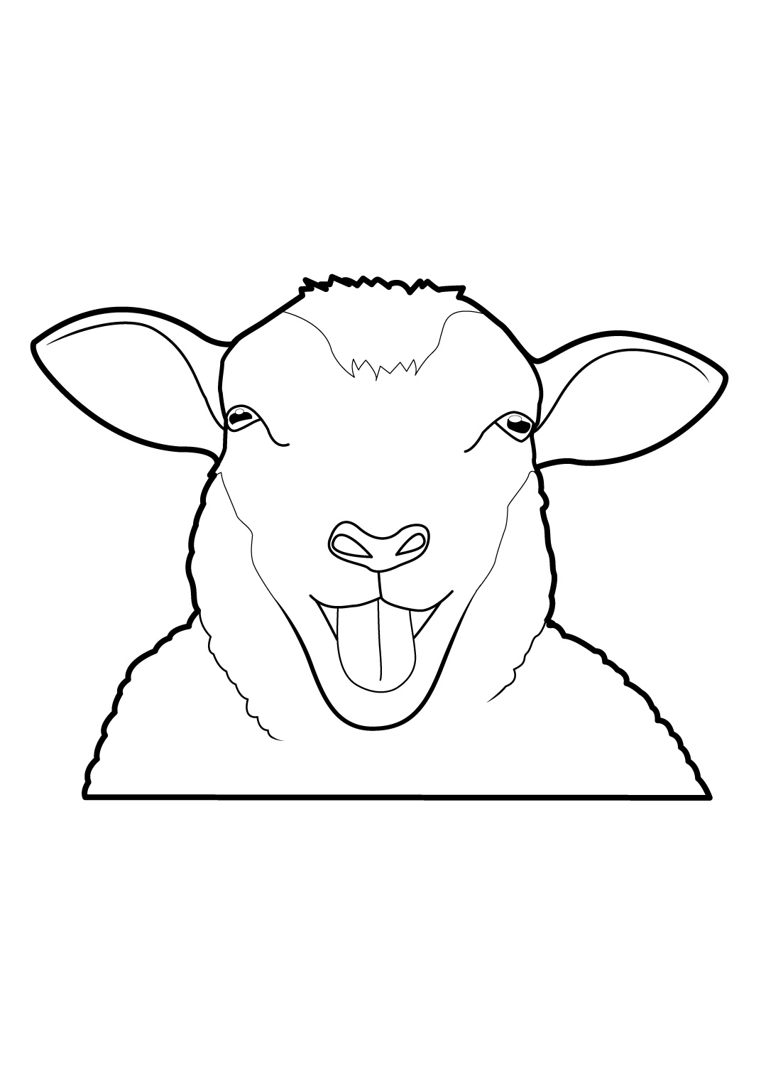 Dessin à colorier: Mouton (Animaux) #11417 - Coloriages à Imprimer Gratuits