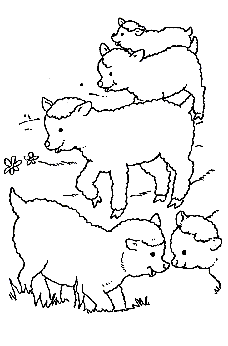Dessin à colorier: Mouton (Animaux) #11431 - Coloriages à Imprimer Gratuits