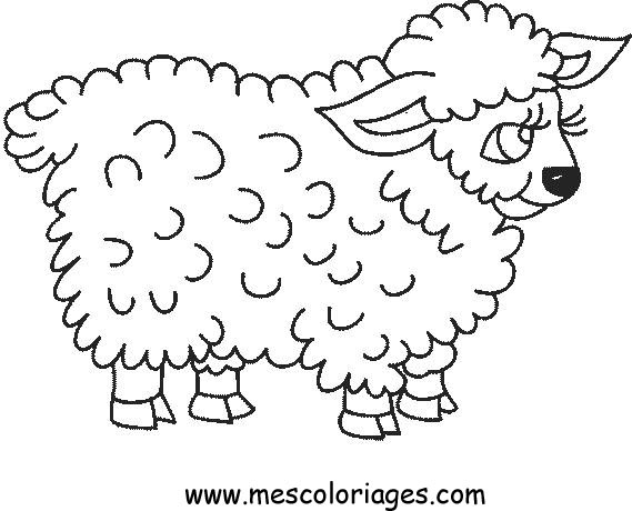 Dessin à colorier: Mouton (Animaux) #11438 - Coloriages à Imprimer Gratuits