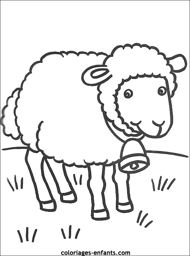 Dessin à colorier: Mouton (Animaux) #11439 - Coloriages à Imprimer Gratuits